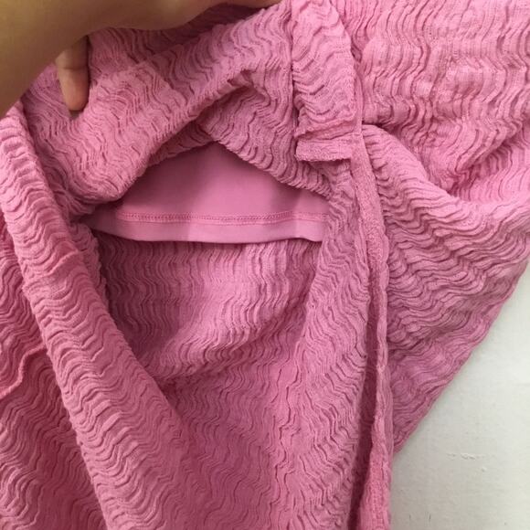 Free People Beach Eleni Stretch Bodycon Midi Dress in Barbie Pink Sz - Picture 8 of 8